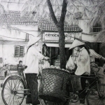 Saigon fruitvendor. Saigon fruitvendor.