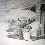 Fruit stall on snowy day Kunming. Fruit stall on snowy day Kunming.
