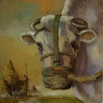 Koe met gasmasker Koe met gasmasker