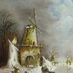 Oude tolmolen in winterlijke pracht. Oude tolmolen in winterlijke pracht.