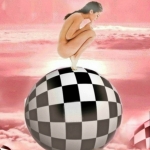 Roze met ballen, kunst over vrouwen Roze met ballen, kunst over vrouwen