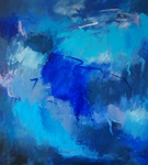 Deze abstracten uit 2010-2011 vormen de serie 'Wachten op de maan', die voornamelijk is gebaseerd op de periode vlak voor of na zonsondergang.