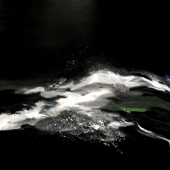 waves and moonlight
