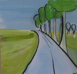Stem op het werk landschap