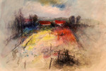 Stem op het werk landschap