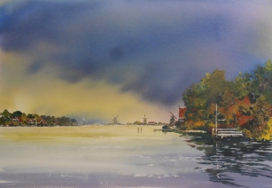 De Zaanse Schans met Lagedijk De Zaanse Schans met Lagedijk