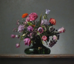 Bloemstilleven met kleine vos Bloemstilleven met kleine vos