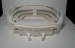 Voor OY communications (http://www.oy.nl/) een papierarchitectuur vertaling van het Camp Nou stadion te Barcelona.