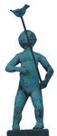 Bronzen beelden van spelende kinderen